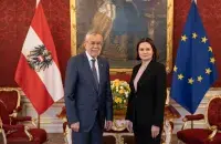 Аляксандр ван дэр Белен і Святлана Ціханоўская / t.me/tsikhanouskaya
&nbsp;
