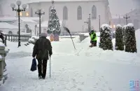Снег у Мінску / Еўрарадыё
