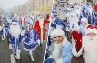 Парад Дзядоў Марозаў і Снягурак у Гомелі​&nbsp;/&nbsp;gp.by