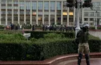 Силовики на протесте в Минске / Еврорадио