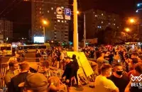Баррикада возле "Риги" / "Белсат"