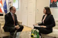 Александр Шалленберг и Светлана Тихановская
