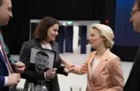 Светлана Тихановская и Урсула фон дер Ляйен
