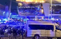 Маскоўскі "Крокус сіці хол" падчас тэракту 22 сакавіка 2024 года
