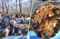 На святкаванні Масленіцы ў Брэсце зламаўся слуп
