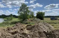 Электронны бар'ер над Бугам на польска-беларускай мяжы
