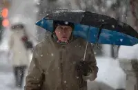 Мокры снег зімой
