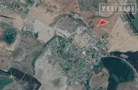 Место падения БПЛА ночью 1 февраля 2025 года возле поселка Маложин
