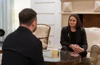 Уладзімір Зяленскі і Святлана Ціханоўская&nbsp;

