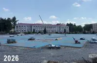 Площадь Ленина в Калинковичах
