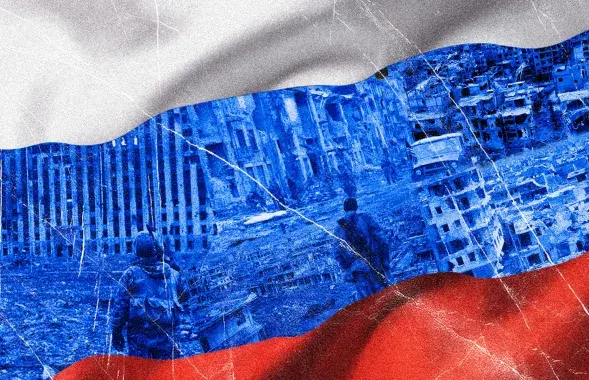 Дзе Расія &mdash; там разбурэнні / калаж Улада Рубанава, Еўрарадыё