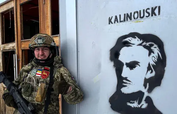 Беларускі добраахвотнік у Бахмуце / t.me/belwarriors/
