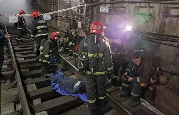 Падчас начных вучэнняў / t.me/minskoemetro
