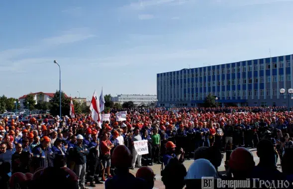 Рабочие "Гродно Азота" в августе 2020-го / vgr.by​
