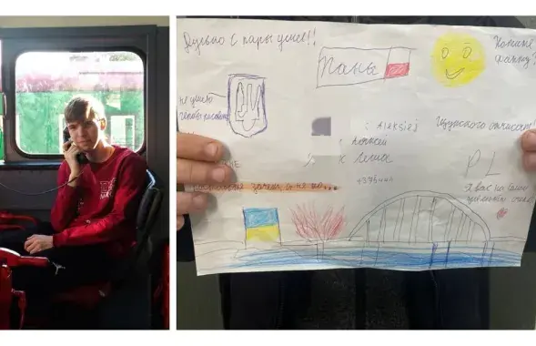 Аляксей Гарох і яго малюнак / t.me/viasna_brest
