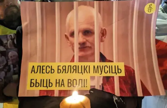 Алесь Беляцкий за решеткой с лета 2021 года / t.me/viasna96/
