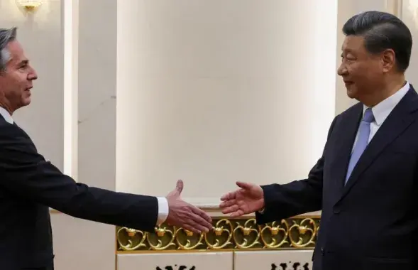 Энтані Блінкен і Сі Цзіньпін. Сустрэча ў Пекіне / Reuters
