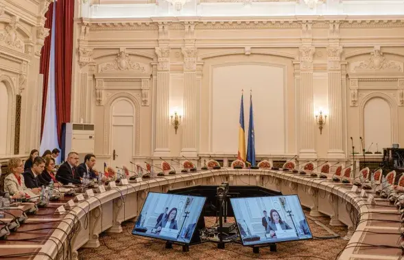 Во время встречи в парламенте Румынии / twitter.com/Tsihanouskaya
