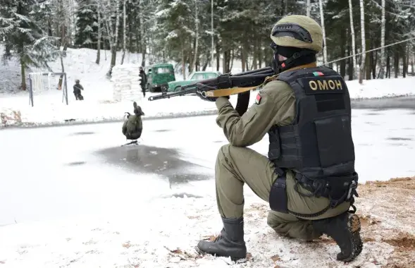 Мінскія амапаўцы на трэніроўцы / t.me/police_minsk
