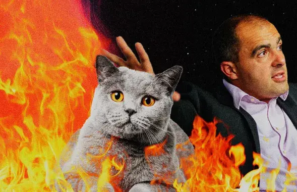 The result of the "attack" on the house of Deputy Aleh Haidukevich is a burnt cat's nose / collage by Ulad Rubanau, Euroradio