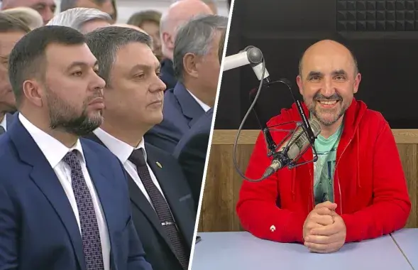Дзяніс Пушылін з "ДНР" у Крамлі і Аляксандр Кныровіч у студыі Еўрарадыё
