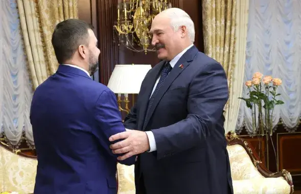 Сустрэча Дзяніса Пушыліна і Аляксандра Лукашэнкі /&nbsp;president.gov.by
