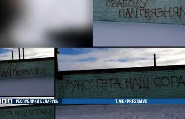 Протестные надписи / МВД​