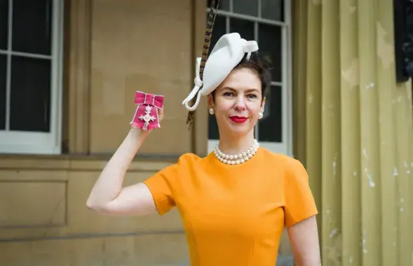 Natallia Kalyada received the Order of the British Empire / facebook.com/nikolai.khalezin