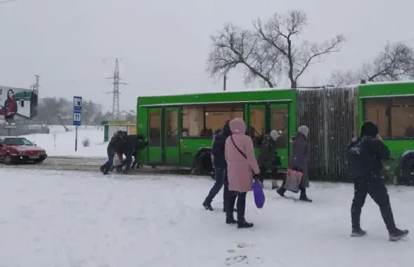 Грамадскі транспарт у Гомелі (ілюстрацыйнае фота)
