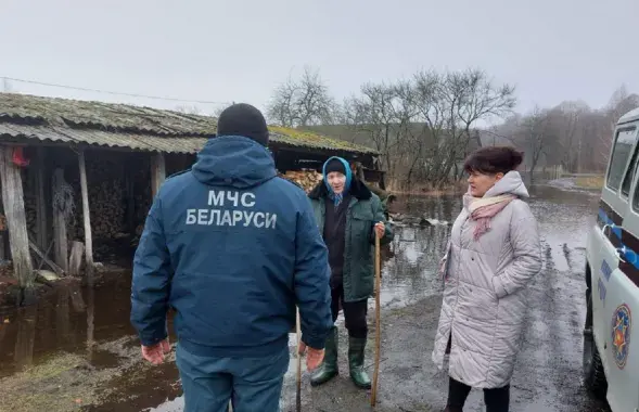 У Лунінецкім раёне "ў дамах, на шчасце, сітуацыя штатная"
