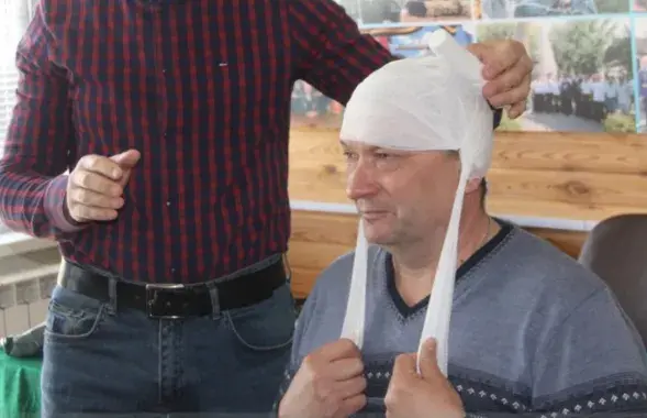 На занятках паказвалі, як рабіць перавязкі пры раненнях
