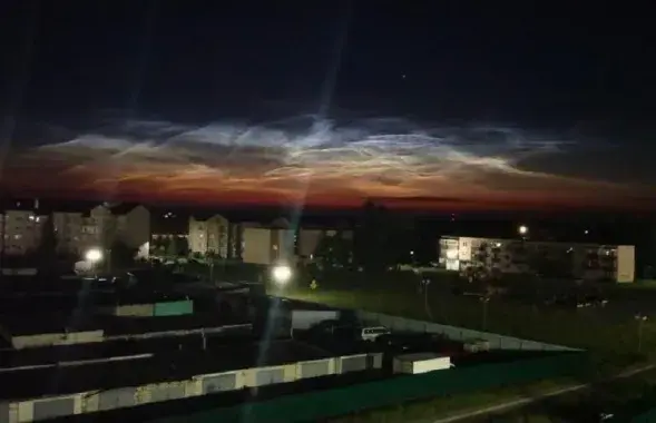 Ночное небо в Смолевичском районе
