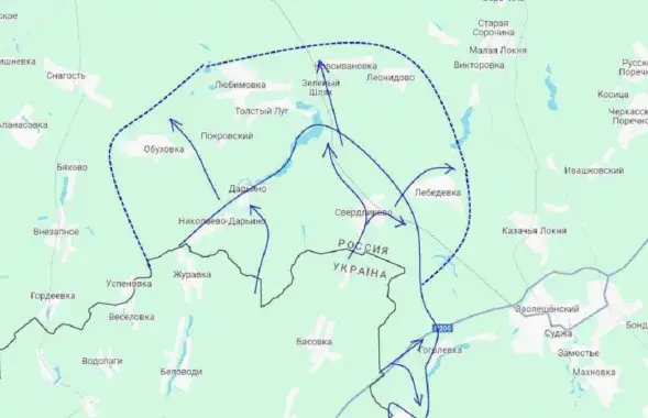 Занятыя больш за дзясятак населеных пунктаў

