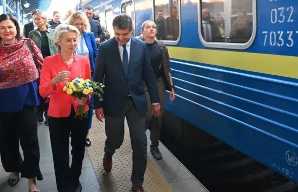 Урсула фон дэр Ляен у Кіеве
