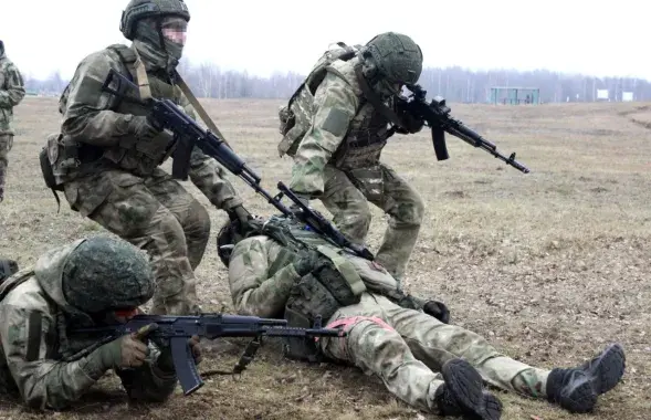 Спецназаўцы на занятках
