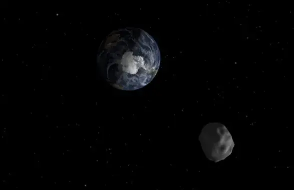 Asteroid has a small chance of colliding with Earth.
