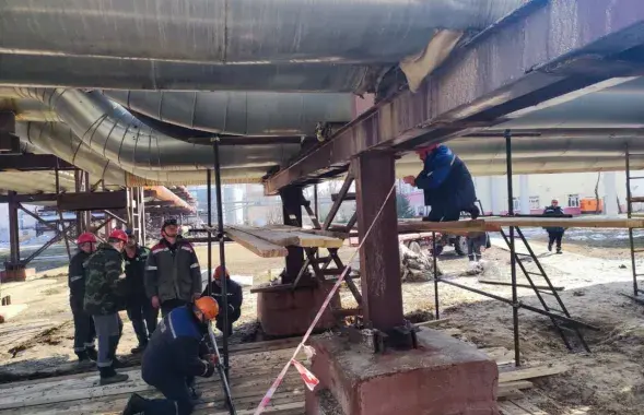 На месцы аварыі ў Мазыры
