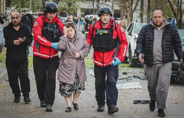 Последствия атаки по Харькову
