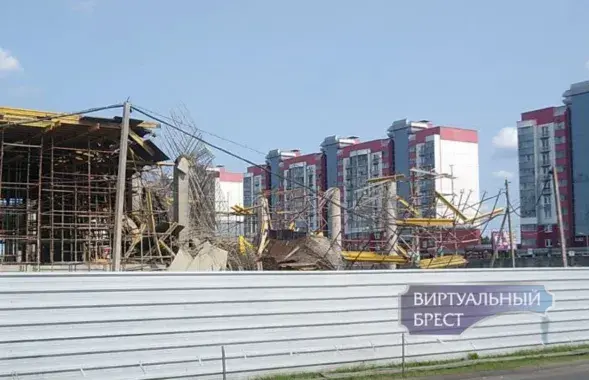 Абвал на будоўлі ў Брэсце
