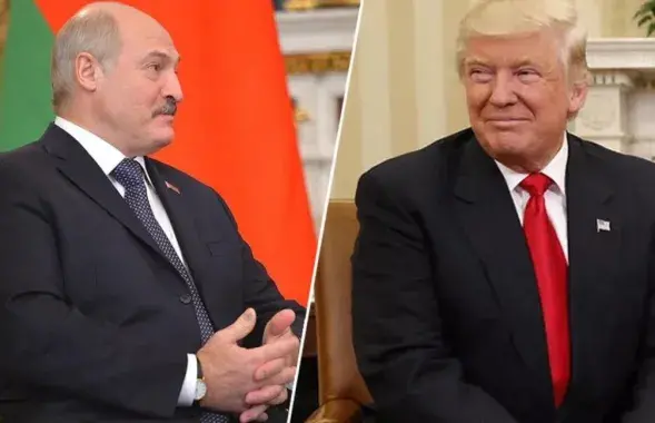 Аляксандр Лукашэнка і Дональд Трамп

