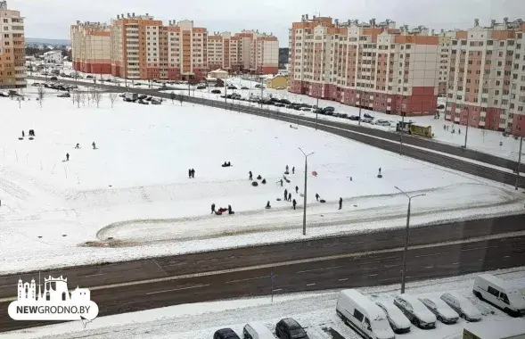 Снежная горка ў Гродне
