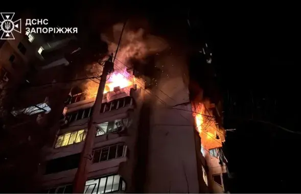 Запорожье после российской атаки
