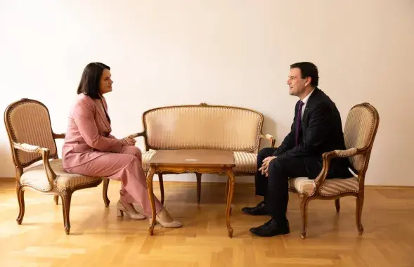 Светлана Тихановская и Петр Мацинка
