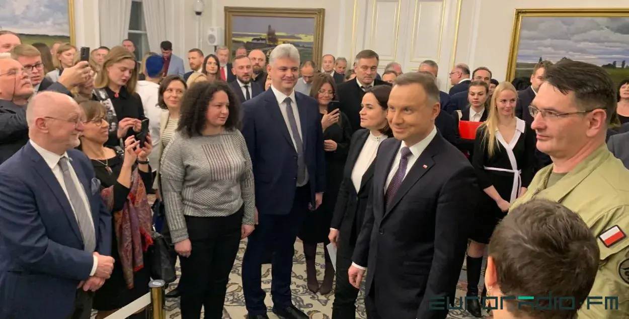 Анджэй Дуда падчас сустрэчы / Еўрарадыё
