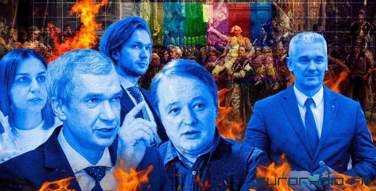 Прадстаўнікі Пераходнага кабінета прыйшлі на зум-сустрэчу з КР і сутыкнуліся з дэмакратыяй тварам у твар / калаж Улада Рубанава, Еўрарадыё
