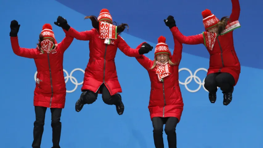 Беларускія біятланісткі атрымалі залатыя медалі Алімпіяды-2018